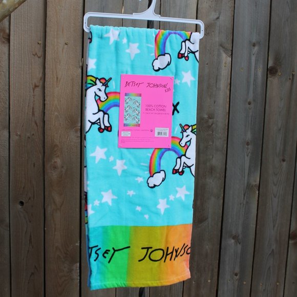 Betsey Johnson Other - Betsey Johnson Unicorn Rainbow Beach Towel NWT